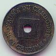 Cambodia 1 Centime 1897 coin