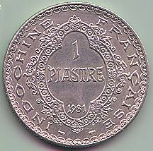 French Indochina Piastre 1931 coin