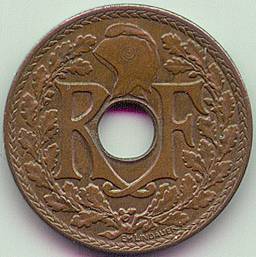 French Indochina 1/2 cent 1938 coin, obverse