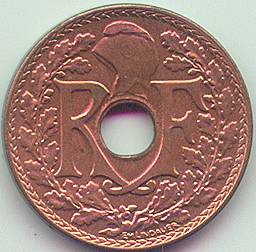 French Indochina 1/2 cent 1939 coin, obverse