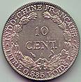 French Indochina 10 Cents 1911 coin