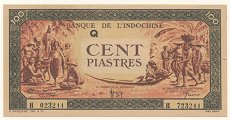 French Indochina 100 Piastres 1942 banknote