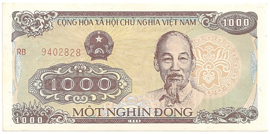 Vietnam banknote 1000 Dong 1988, 1000₫, face