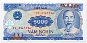 Vietnam 5000 Dong 1991 banknote