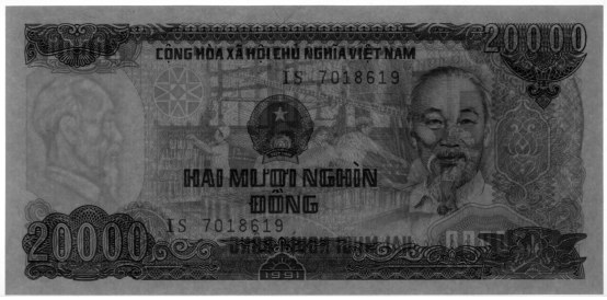 Vietnam 20,000 Dong 1991 banknote, 20000₫, watermark