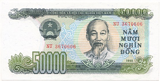 Vietnam banknote 50,000 Dong 1990, 50000₫, face