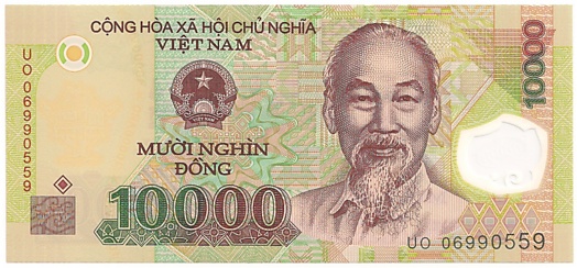 Vietnam polymer 10,000 Dong 2006 banknote, 10000₫, face