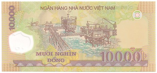Vietnam polymer 10,000 Dong 2020 banknote, 10000₫, back
