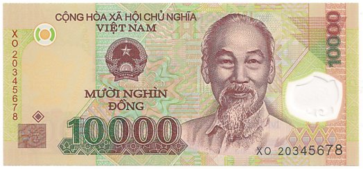 Vietnam polymer 10,000 Dong 2020 banknote, 10000₫, face