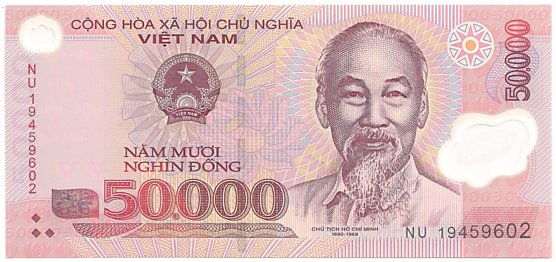Vietnam polymer 50,000 Dong 2019 banknote, 50000₫, face