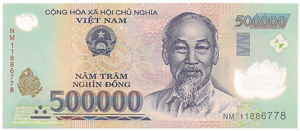 Vietnam polymer 500,000 Dong 2011 banknote, 500000₫, face