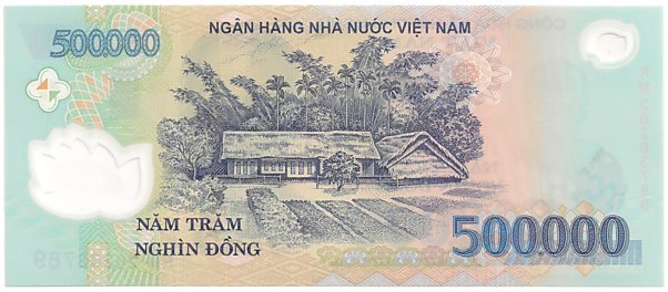 Vietnam polymer 500,000 Dong 2020 banknote, 500000₫, back