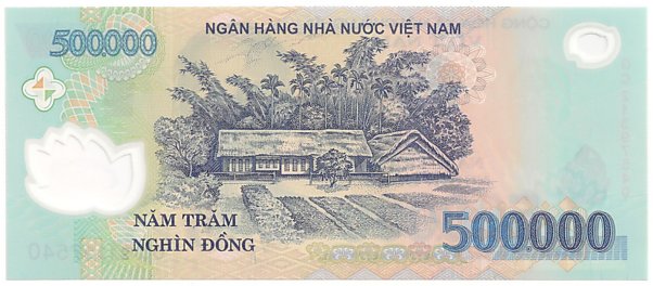 Vietnam polymer 500,000 Dong 2021 banknote, 500000₫, back