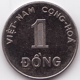 South Vietnam 1 Dong 1971 coin, obverse