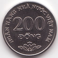 Vietnam 200 Dong 2003 coin, reverse