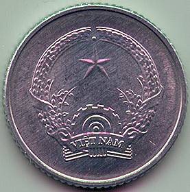 Vietnam 5 Hao 1976 coin, obverse