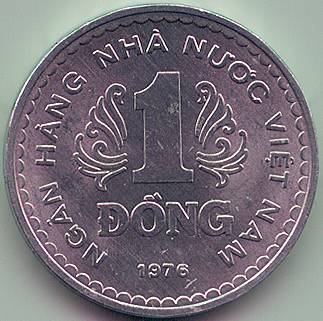 Vietnam 1 Dong 1976 coin, reverse