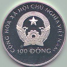 Vietnam 100 Dong 1988 coin, obverse
