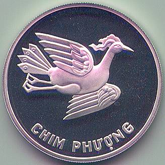 Vietnam 5 Dong 1989 commemorative coin, phoenix, obverse