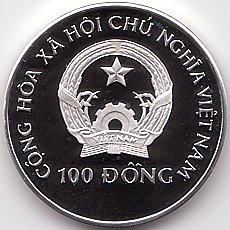 Vietnam 100 Dong 1993 coin, obverse