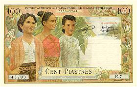 French Indochina banknote