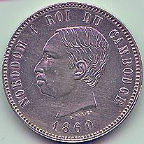 Cambodia 4 Francs 1860 coin