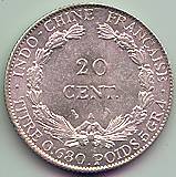 French Indochina 20 Cents 1930 coin