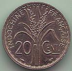 French Indochina 20 Cents 1939 coin