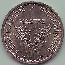 French Indochina Piastre 1947 coin