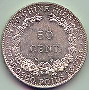 French Indochina 50 Cents 1936 coin