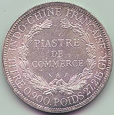 French Indochina Piastre de Commerce 1885 coin