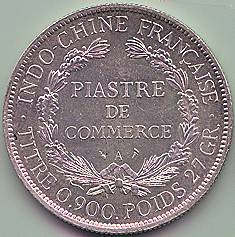 French Indochina Piastre de Commerce 1897 coin