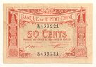 French Indochina 50 Cents 1920 banknote