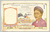 French Indochina 1 Piastre 1932 banknote