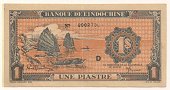 French Indochina 1 Piastre 1942 banknote