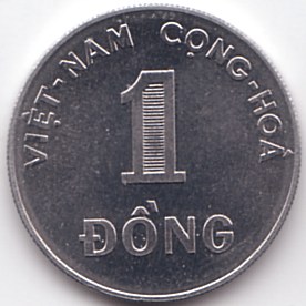 South Vietnam 1 Dong 1971 FAO coin, obverse