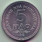 Vietnam 5 Hao 1976 coin