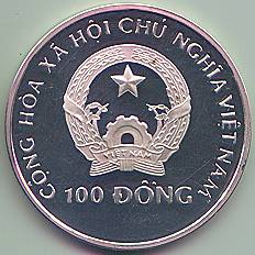 Vietnam 100 Dong 1988 coin, obverse