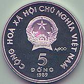 Vietnam 5 Dong 1989 coin