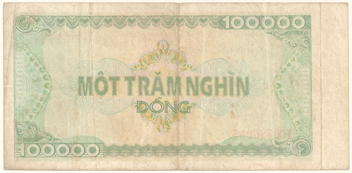 Vietnam banknote Ngan Phieu 100000 Dong 1992 (20-05-1993), back