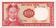 South Vietnam 100 Dong 1966 banknote