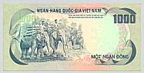 South Vietnam 1000 Dong 1972 banknote