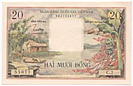 South Vietnam 20 Dong 1956 banknote