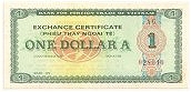 Vietnam Exchange Certificate Dollar A 1981 banknote
