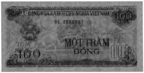 Vietnam 100 Dong 1991 banknote, 100₫, watermark