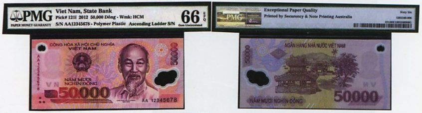 Vietnam polymer 50000 dong trial note