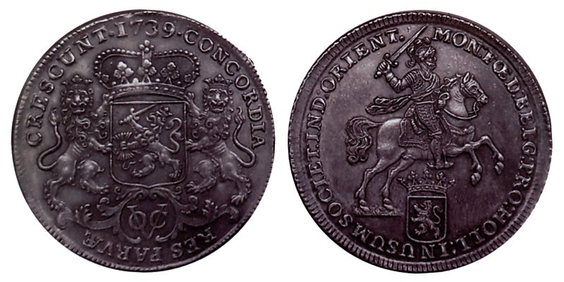 VOC 1739 silver ducaton coin