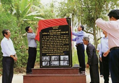 Inauguration of the monument marking the Printing House in Ân Thạnh in 2014