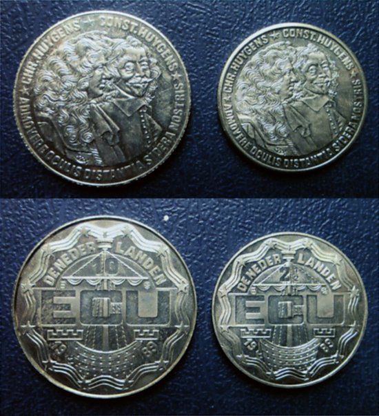 10 and 2½ Ecu 1989 coins/tokens