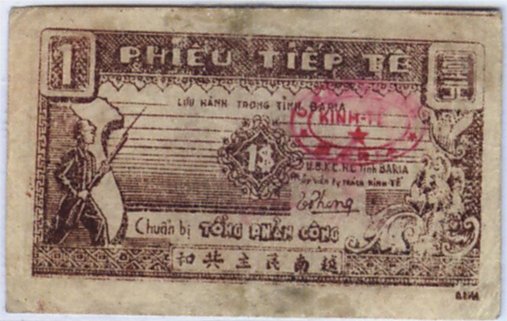 Supply note (Phiếu Tiếp tế)1 đồng, Bà Rịa